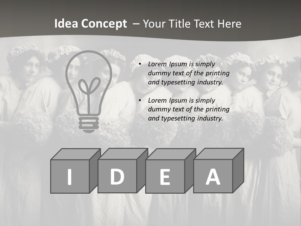 A Group Of Women With Flowers In Their Hair PowerPoint Template