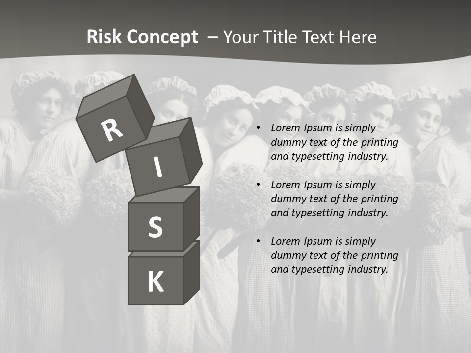 A Group Of Women With Flowers In Their Hair PowerPoint Template