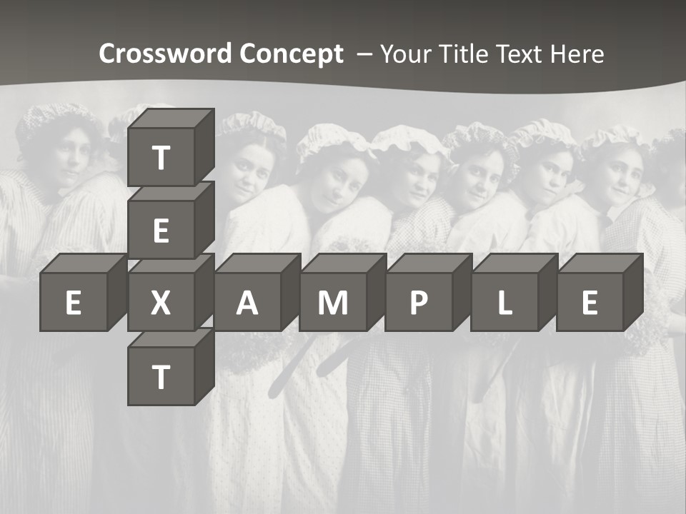 A Group Of Women With Flowers In Their Hair PowerPoint Template