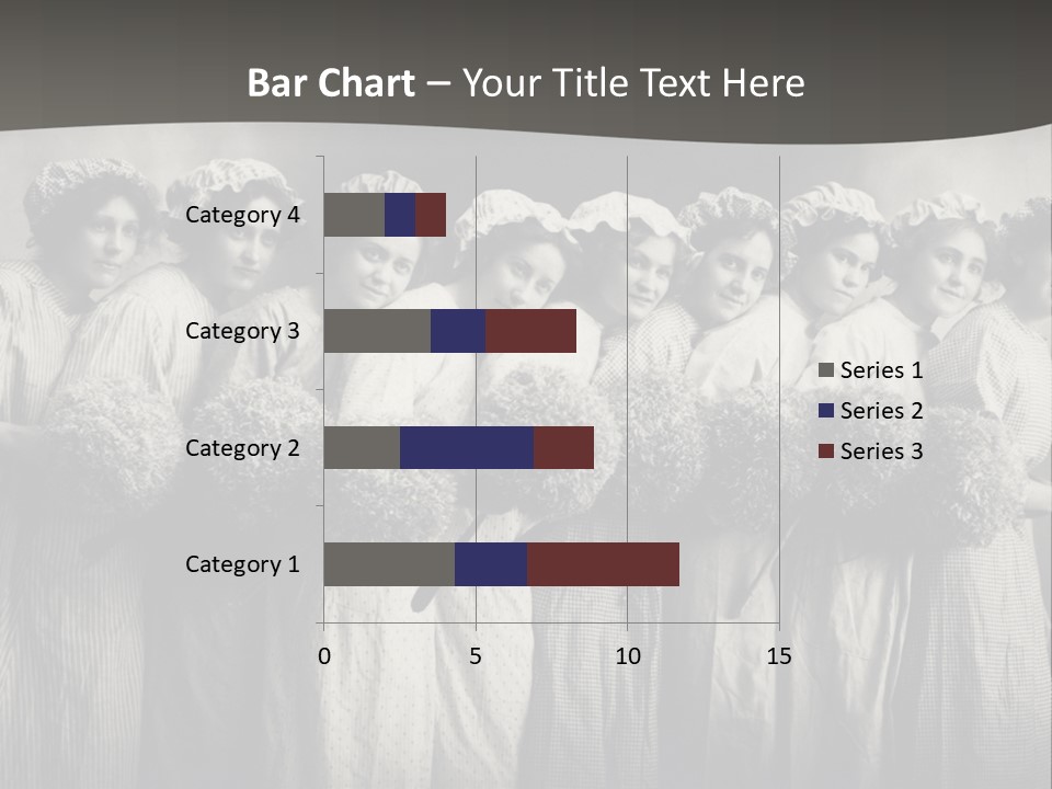 A Group Of Women With Flowers In Their Hair PowerPoint Template