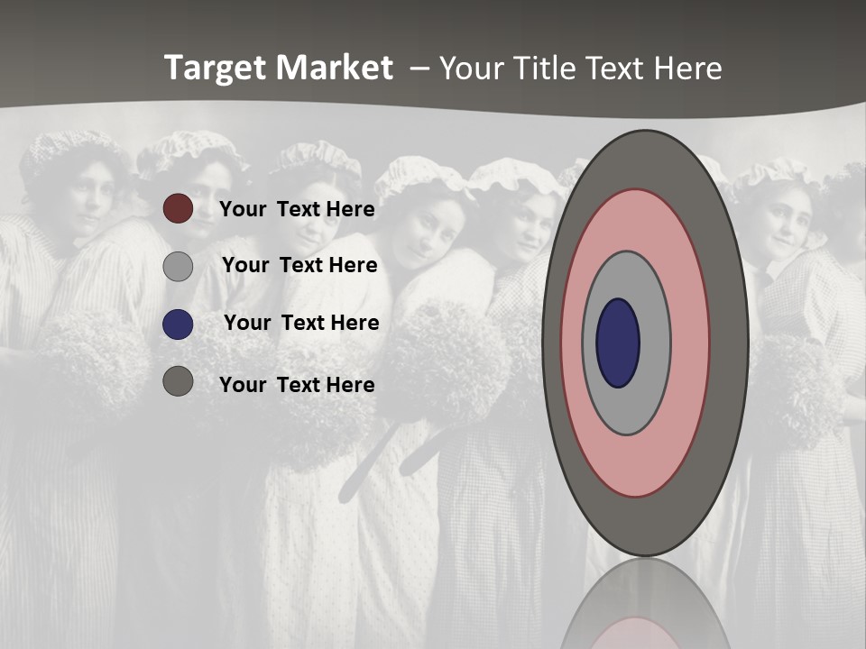 A Group Of Women With Flowers In Their Hair PowerPoint Template