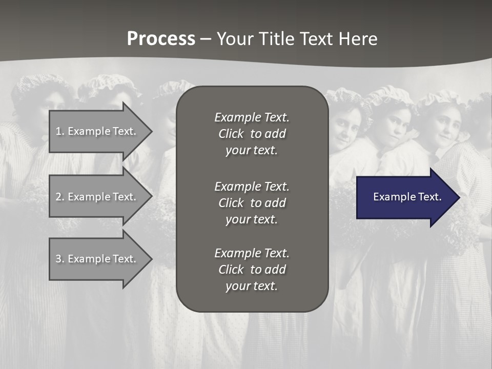 A Group Of Women With Flowers In Their Hair PowerPoint Template