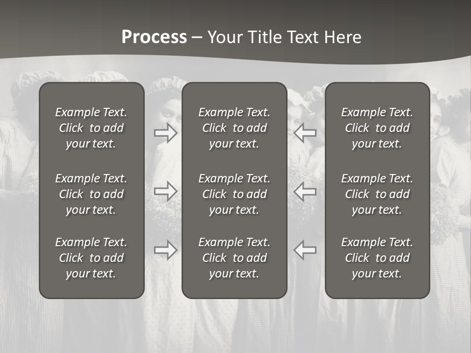 A Group Of Women With Flowers In Their Hair PowerPoint Template