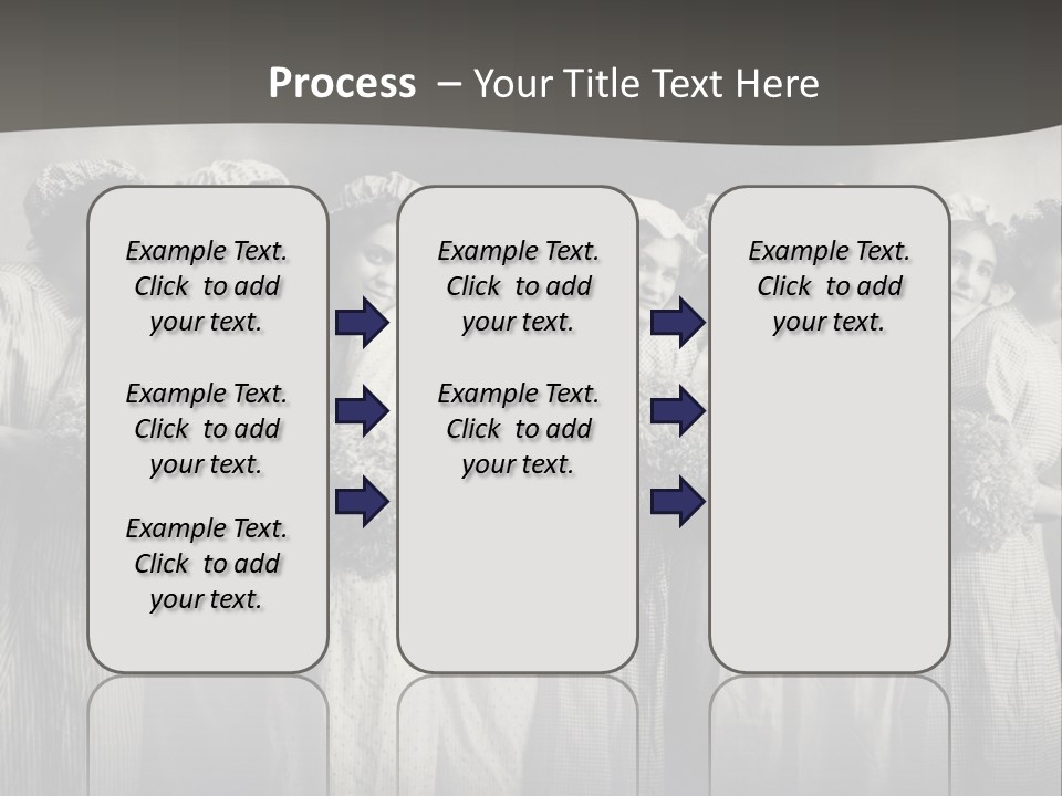 A Group Of Women With Flowers In Their Hair PowerPoint Template