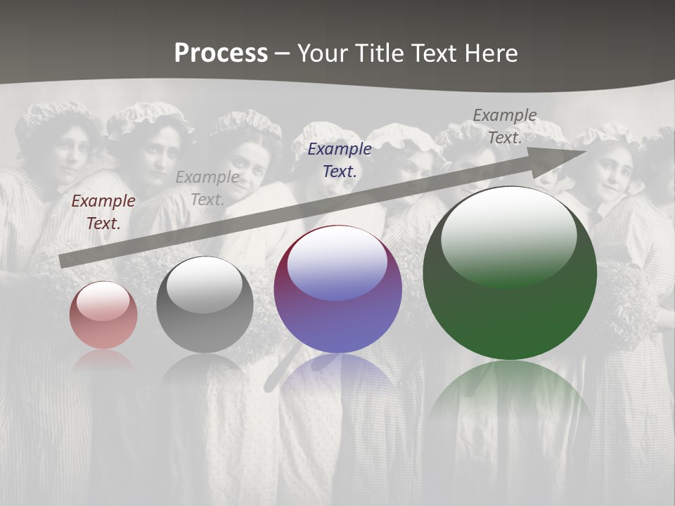 A Group Of Women With Flowers In Their Hair PowerPoint Template