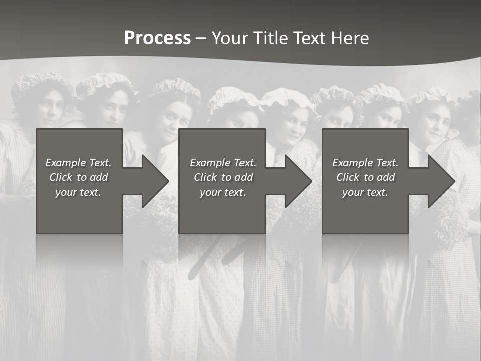 A Group Of Women With Flowers In Their Hair PowerPoint Template