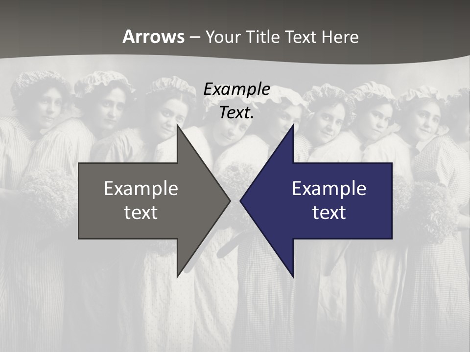 A Group Of Women With Flowers In Their Hair PowerPoint Template