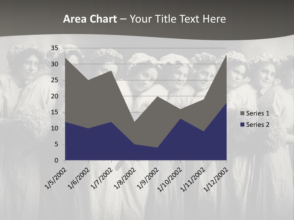 A Group Of Women With Flowers In Their Hair PowerPoint Template