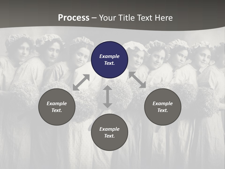 A Group Of Women With Flowers In Their Hair PowerPoint Template