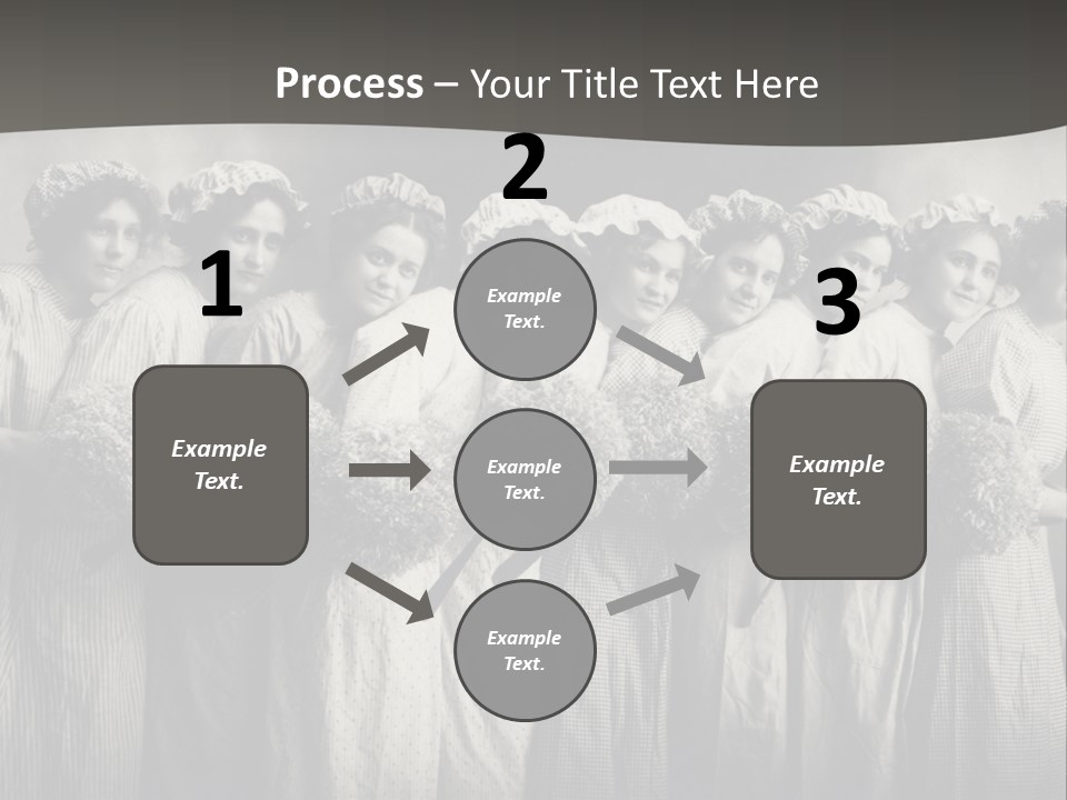 A Group Of Women With Flowers In Their Hair PowerPoint Template