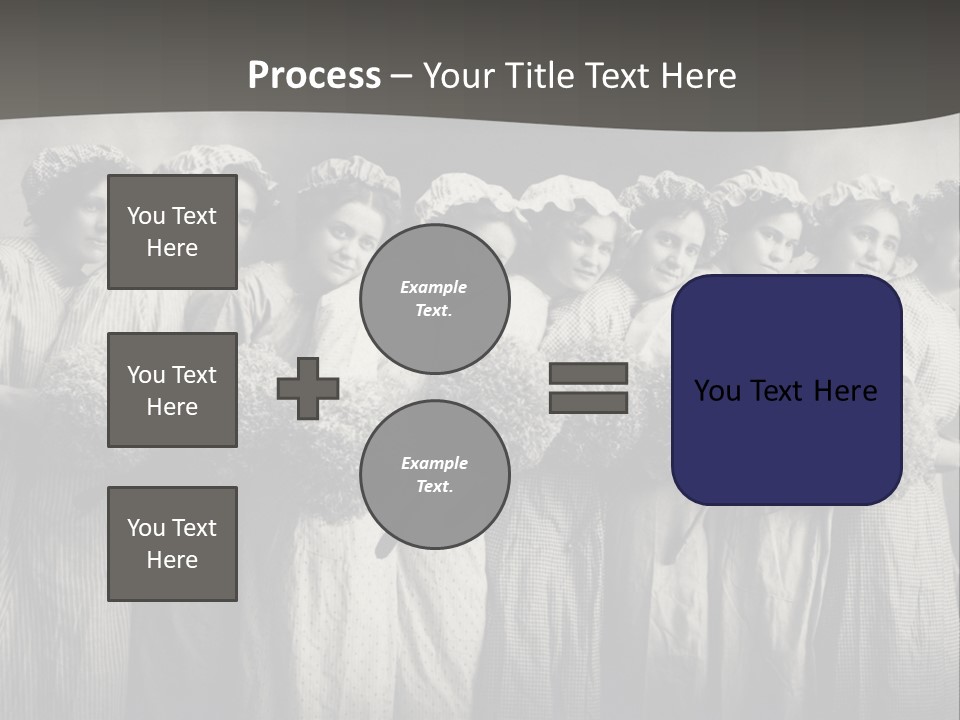 A Group Of Women With Flowers In Their Hair PowerPoint Template