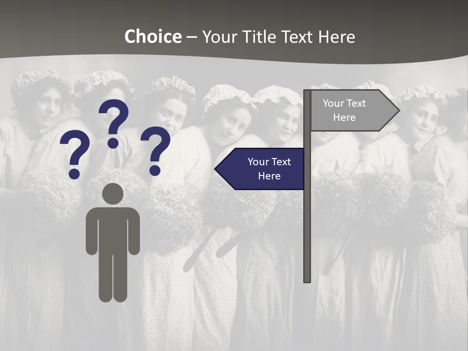 A Group Of Women With Flowers In Their Hair PowerPoint Template