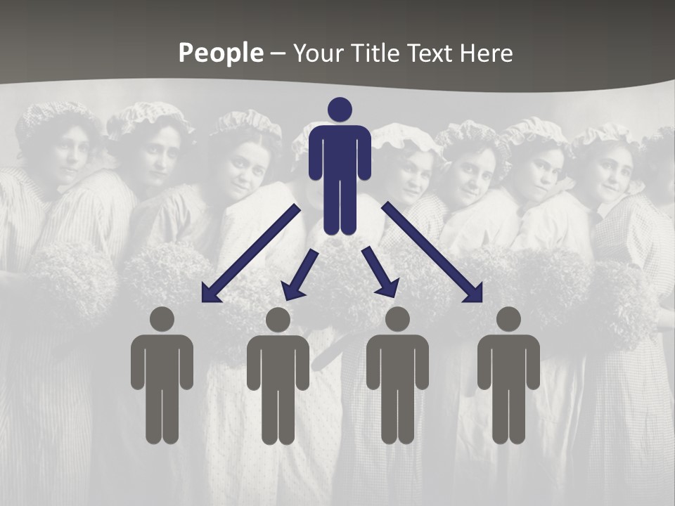 A Group Of Women With Flowers In Their Hair PowerPoint Template