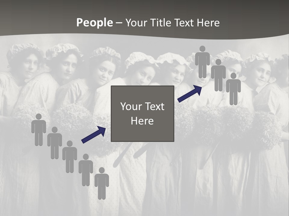 A Group Of Women With Flowers In Their Hair PowerPoint Template