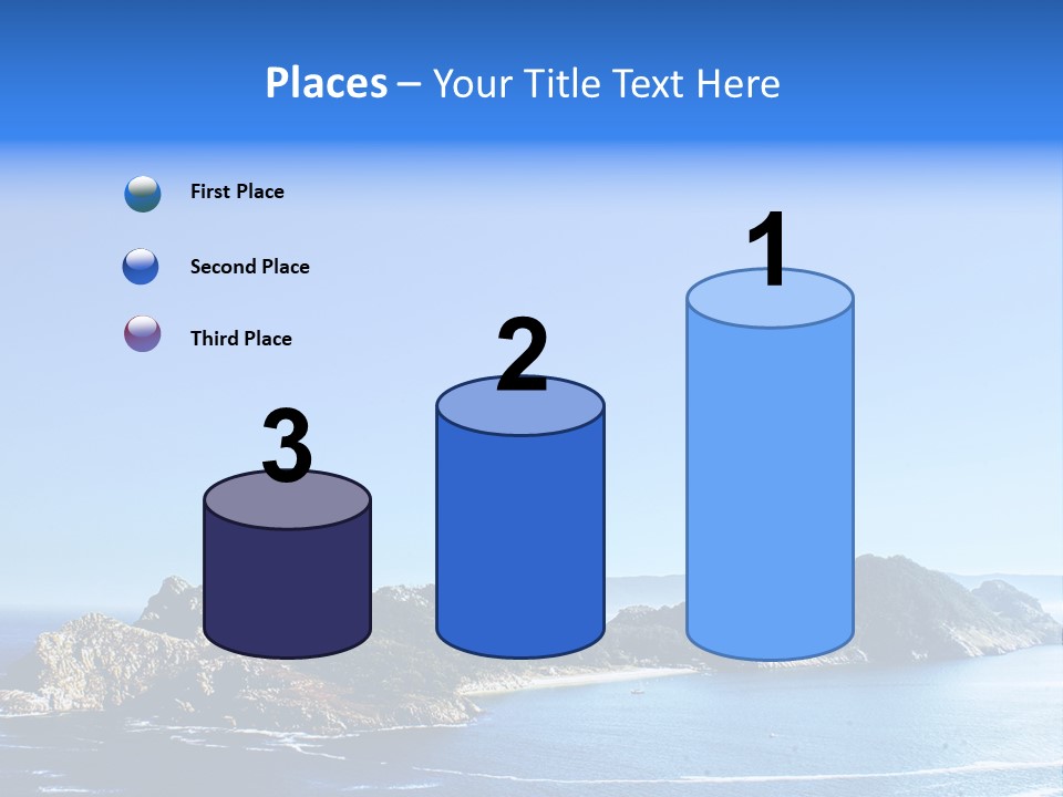 A Large Body Of Water With A Small Island In The Middle Of It PowerPoint Template