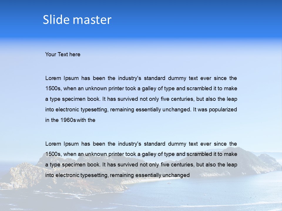 A Large Body Of Water With A Small Island In The Middle Of It PowerPoint Template