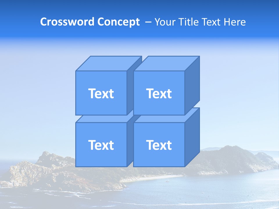 A Large Body Of Water With A Small Island In The Middle Of It PowerPoint Template