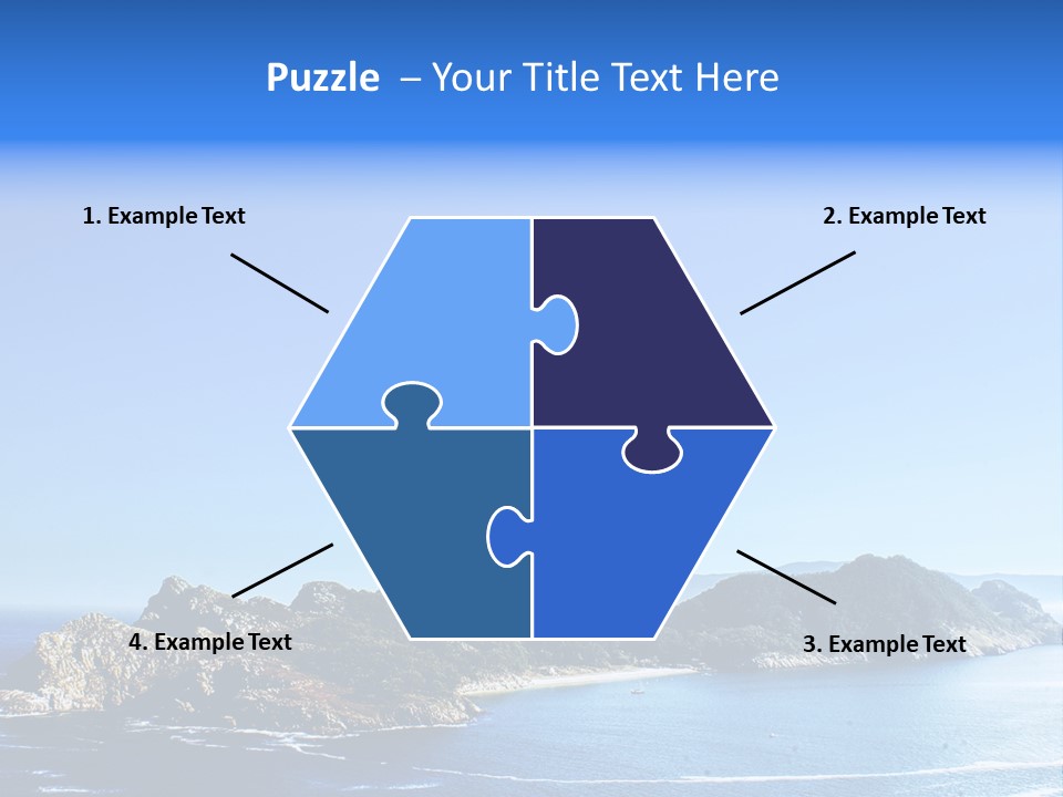 A Large Body Of Water With A Small Island In The Middle Of It PowerPoint Template