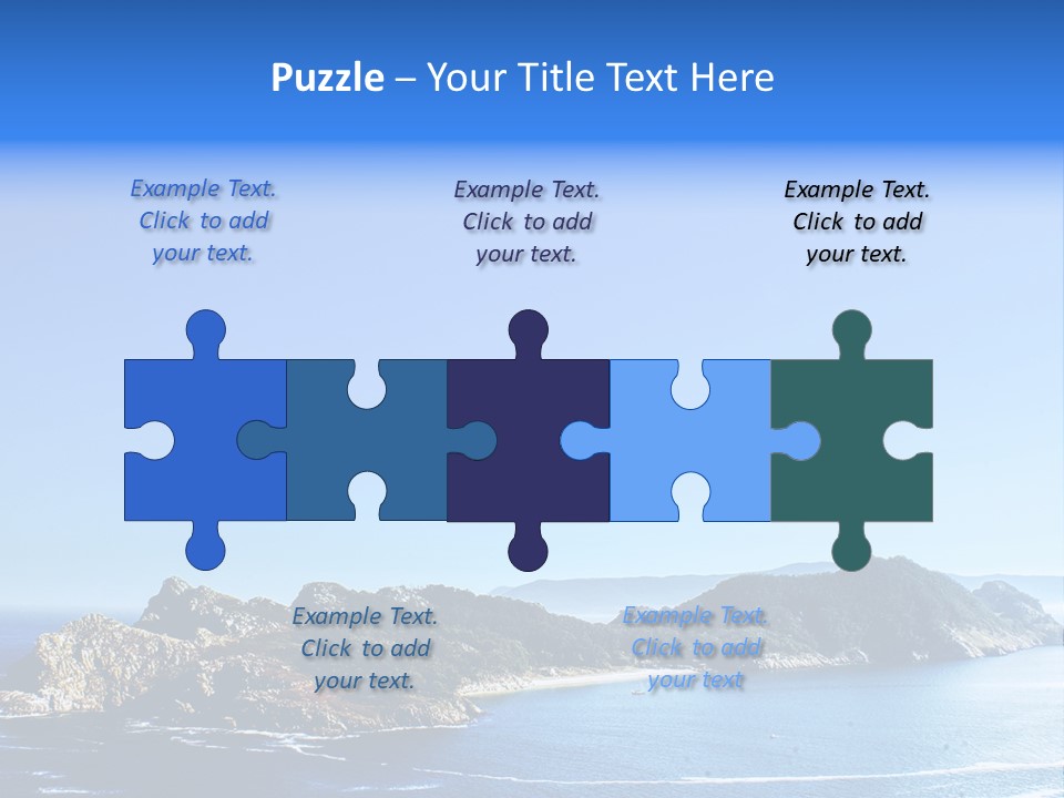 A Large Body Of Water With A Small Island In The Middle Of It PowerPoint Template