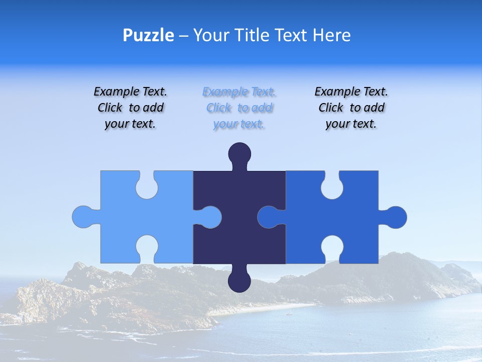 A Large Body Of Water With A Small Island In The Middle Of It PowerPoint Template