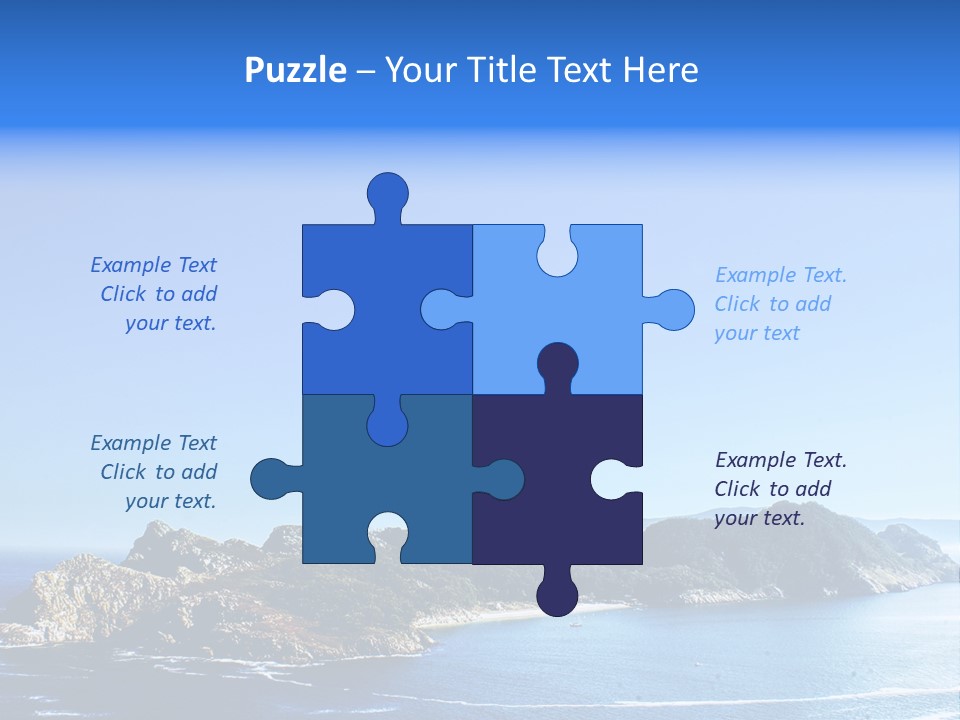A Large Body Of Water With A Small Island In The Middle Of It PowerPoint Template