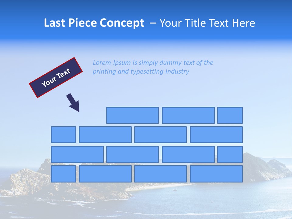 A Large Body Of Water With A Small Island In The Middle Of It PowerPoint Template