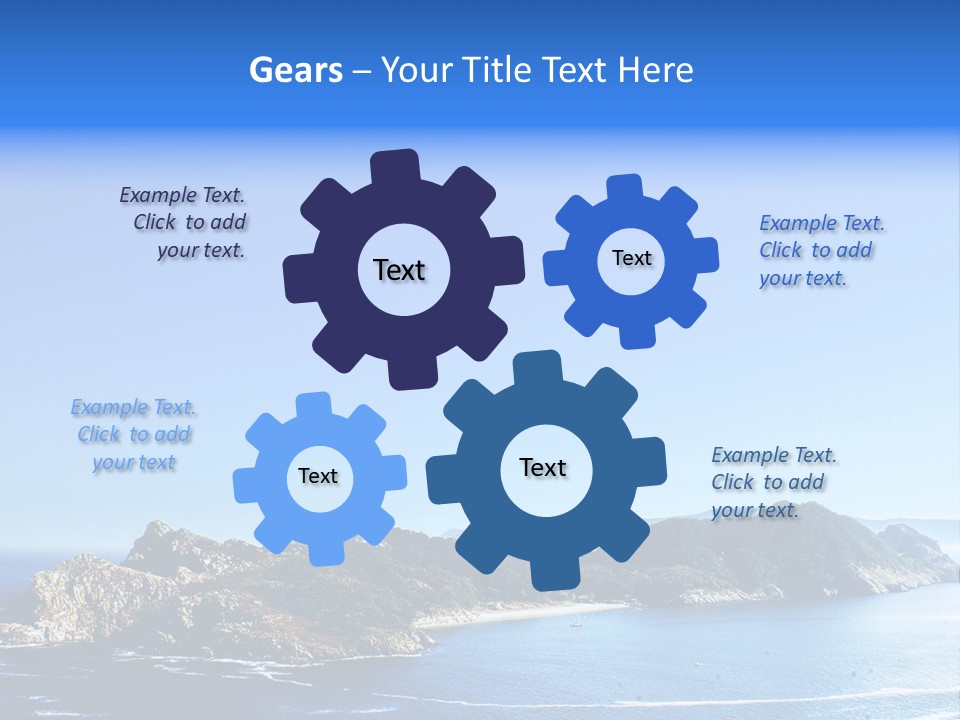 A Large Body Of Water With A Small Island In The Middle Of It PowerPoint Template