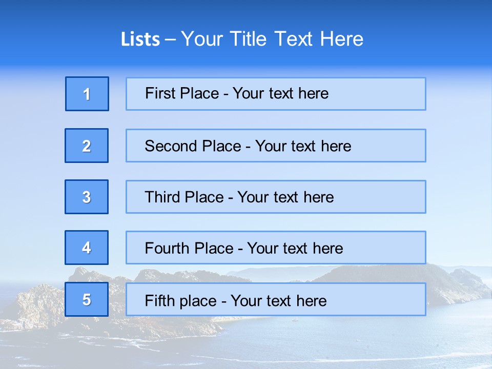 A Large Body Of Water With A Small Island In The Middle Of It PowerPoint Template