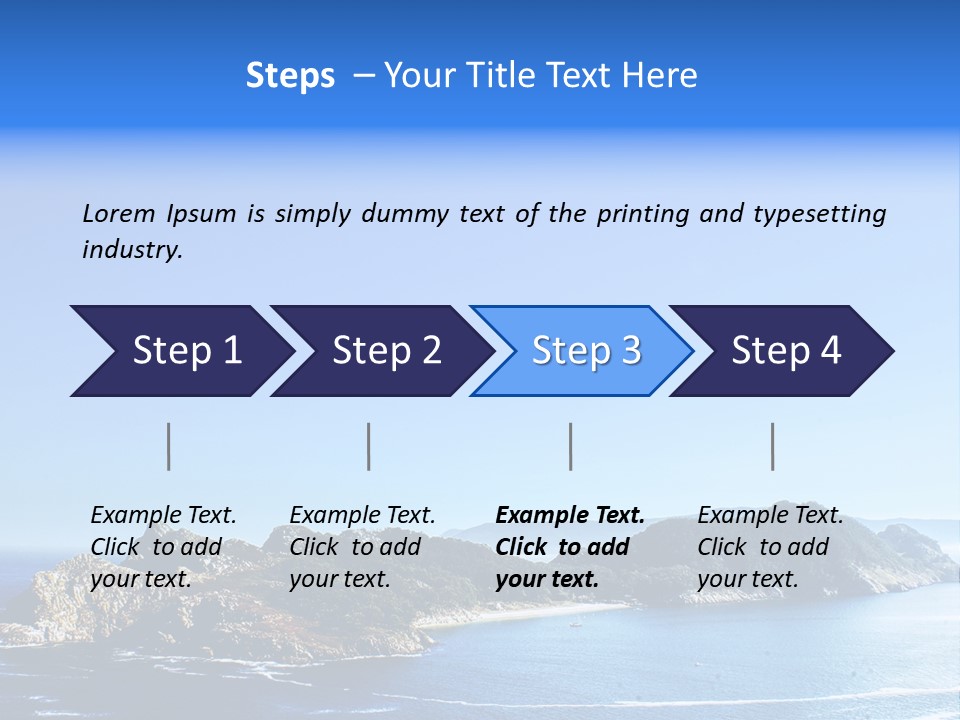 A Large Body Of Water With A Small Island In The Middle Of It PowerPoint Template