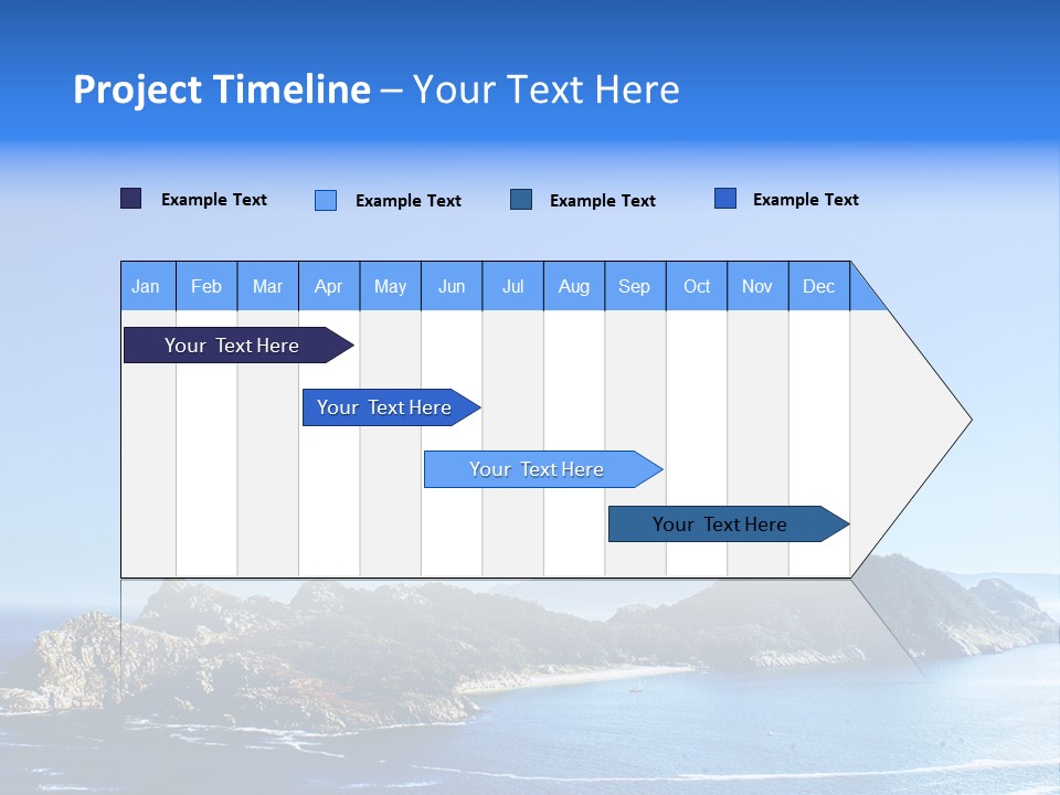 A Large Body Of Water With A Small Island In The Middle Of It PowerPoint Template