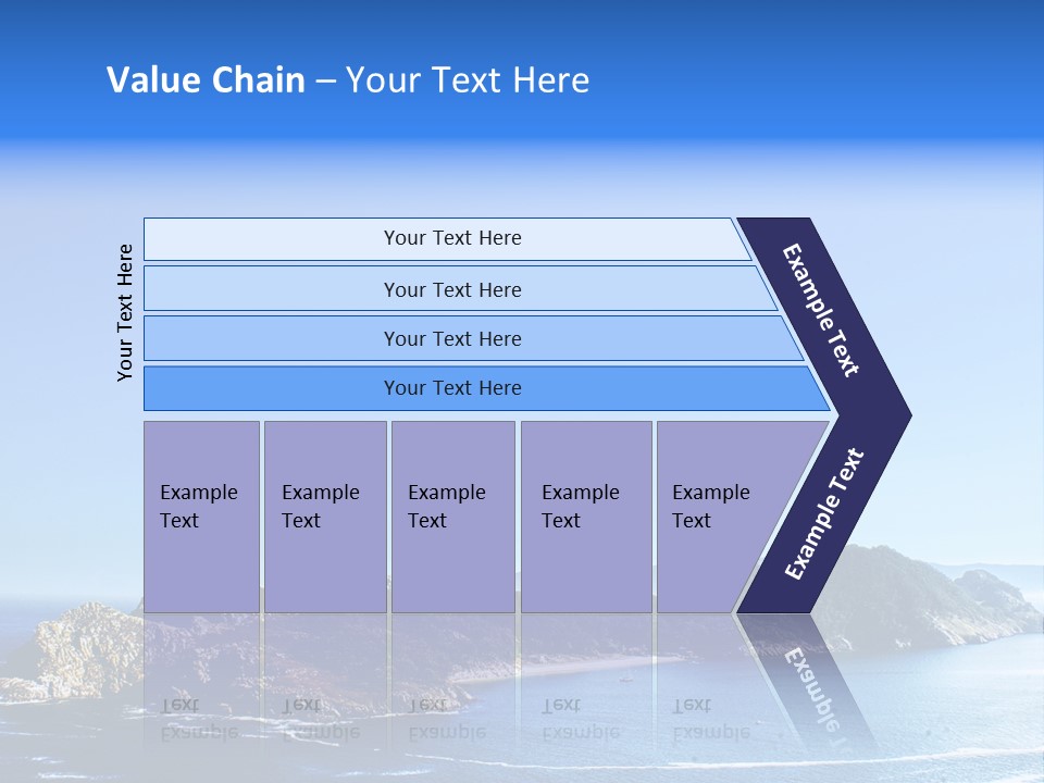 A Large Body Of Water With A Small Island In The Middle Of It PowerPoint Template