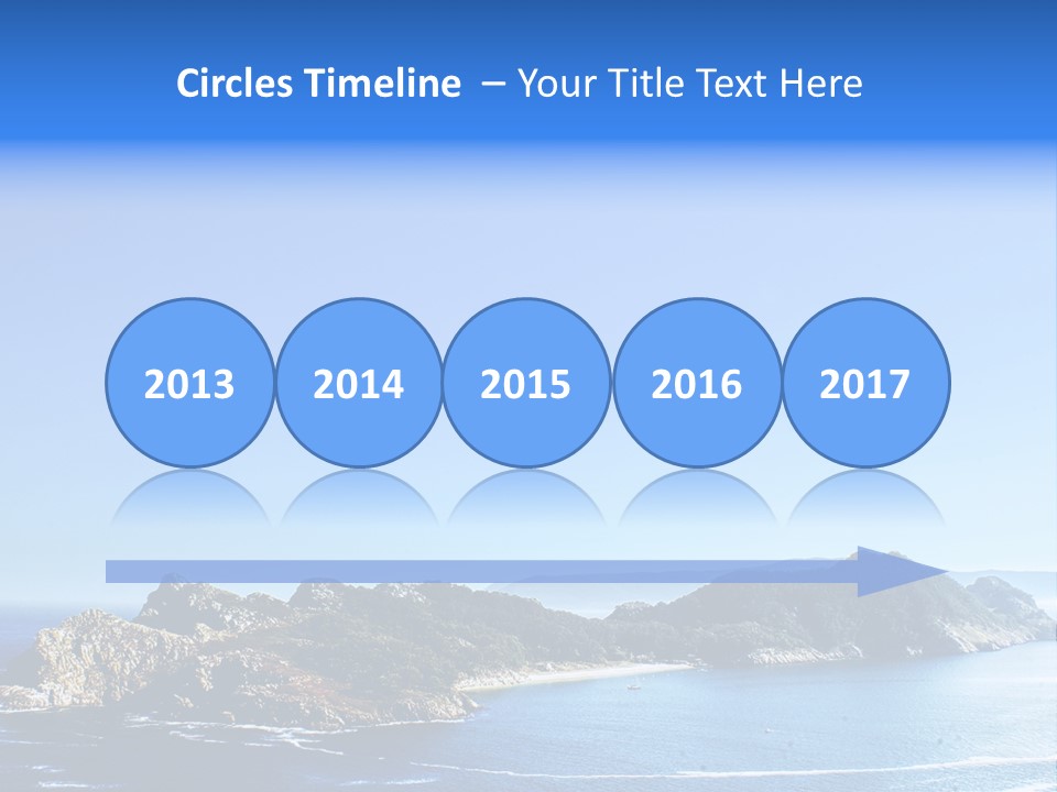 A Large Body Of Water With A Small Island In The Middle Of It PowerPoint Template