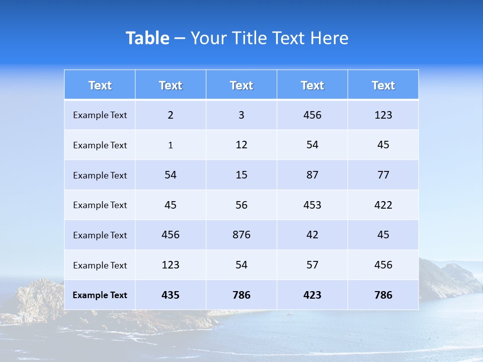 A Large Body Of Water With A Small Island In The Middle Of It PowerPoint Template