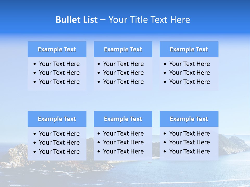A Large Body Of Water With A Small Island In The Middle Of It PowerPoint Template