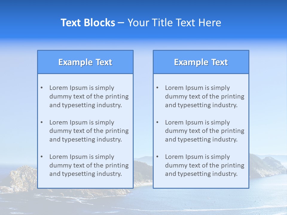 A Large Body Of Water With A Small Island In The Middle Of It PowerPoint Template