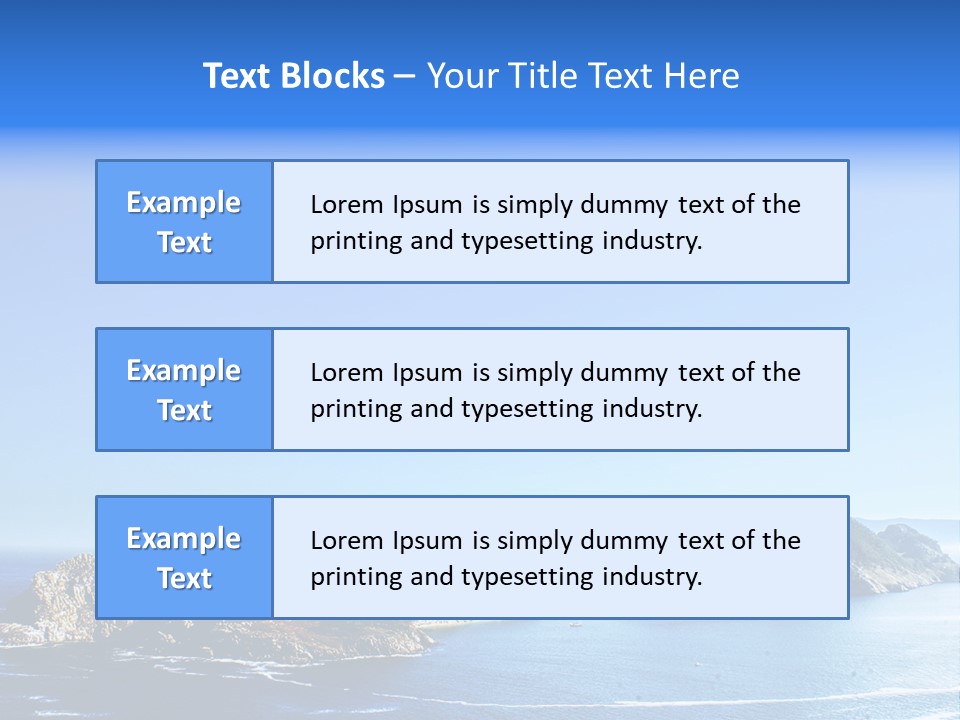 A Large Body Of Water With A Small Island In The Middle Of It PowerPoint Template