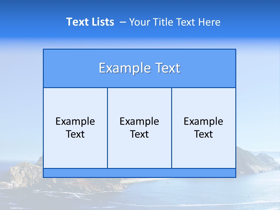 A Large Body Of Water With A Small Island In The Middle Of It PowerPoint Template