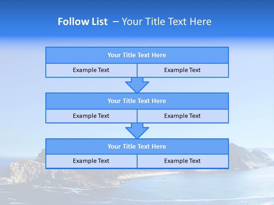 A Large Body Of Water With A Small Island In The Middle Of It PowerPoint Template