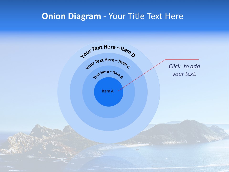 A Large Body Of Water With A Small Island In The Middle Of It PowerPoint Template