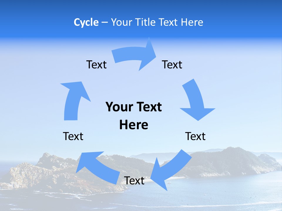 A Large Body Of Water With A Small Island In The Middle Of It PowerPoint Template
