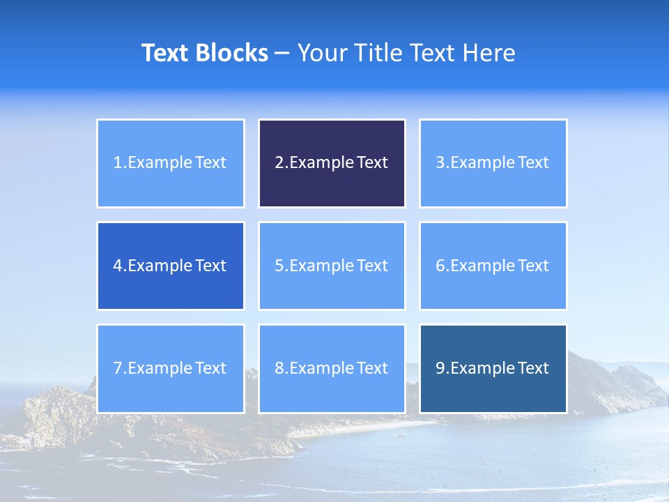 A Large Body Of Water With A Small Island In The Middle Of It PowerPoint Template