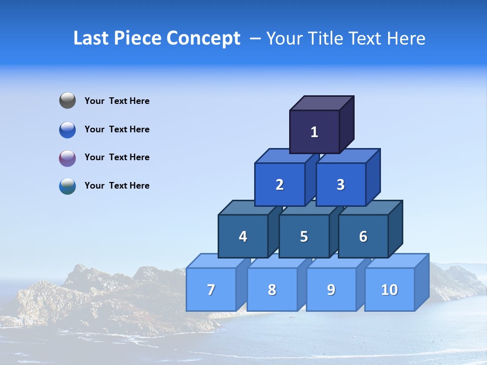 A Large Body Of Water With A Small Island In The Middle Of It PowerPoint Template