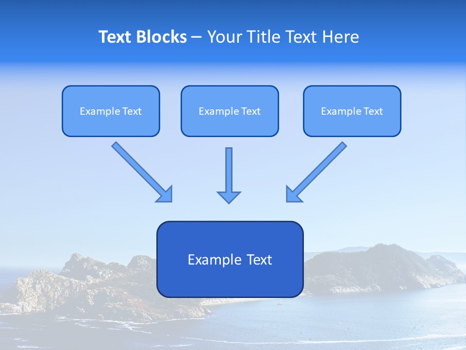 A Large Body Of Water With A Small Island In The Middle Of It PowerPoint Template