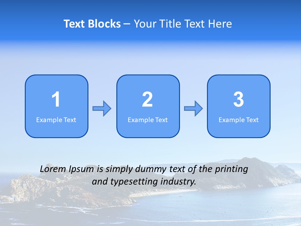A Large Body Of Water With A Small Island In The Middle Of It PowerPoint Template