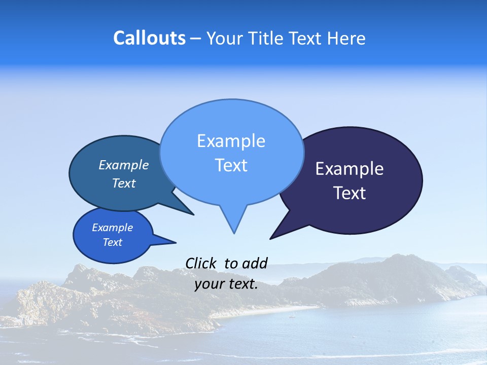 A Large Body Of Water With A Small Island In The Middle Of It PowerPoint Template