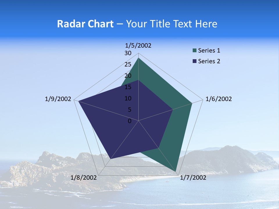 A Large Body Of Water With A Small Island In The Middle Of It PowerPoint Template