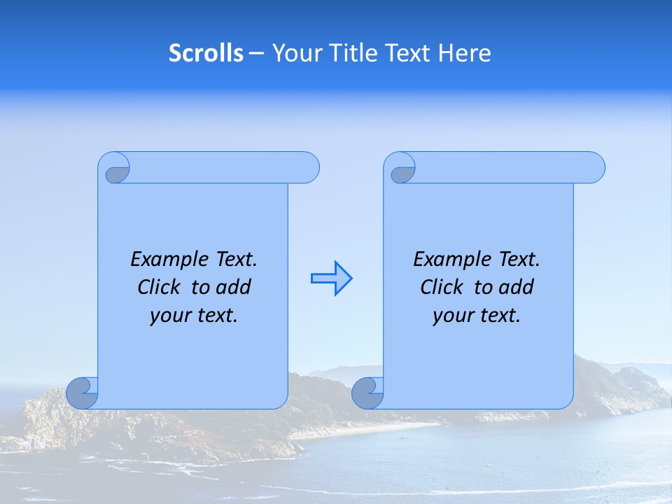 A Large Body Of Water With A Small Island In The Middle Of It PowerPoint Template