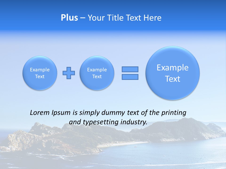 A Large Body Of Water With A Small Island In The Middle Of It PowerPoint Template