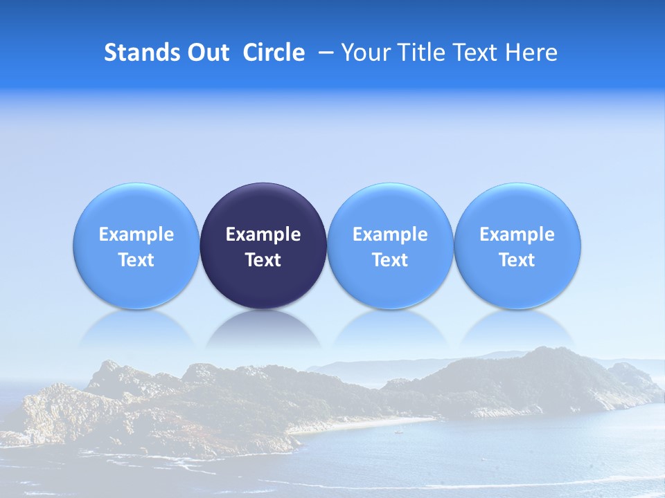 A Large Body Of Water With A Small Island In The Middle Of It PowerPoint Template