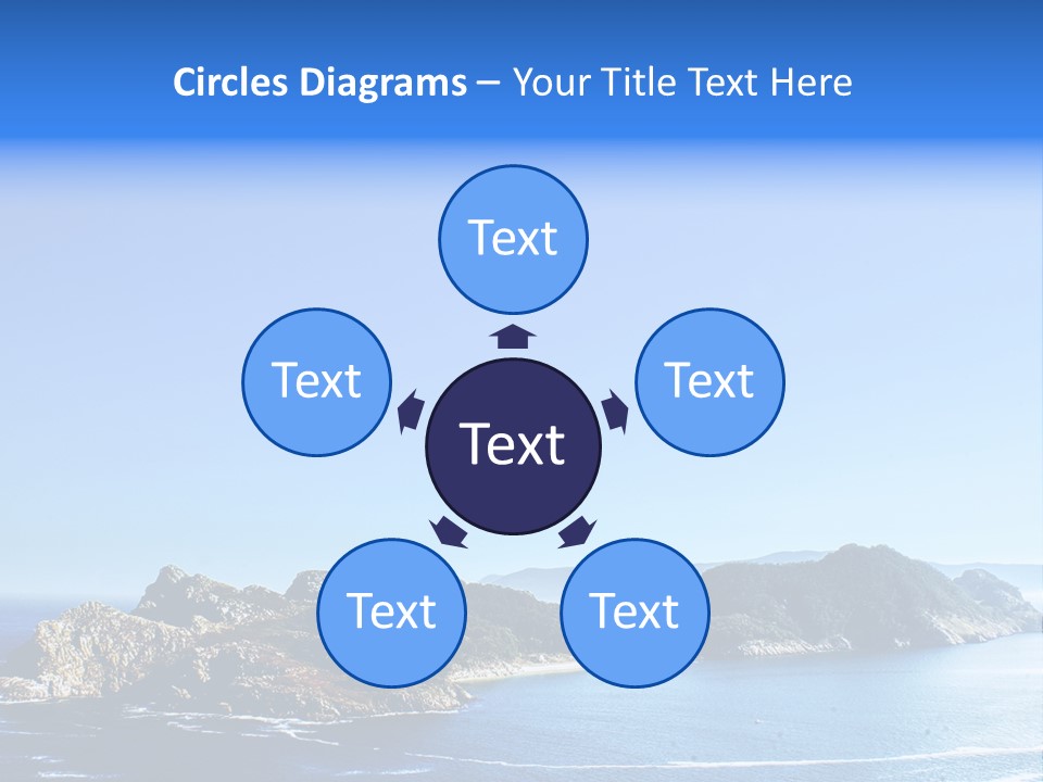 A Large Body Of Water With A Small Island In The Middle Of It PowerPoint Template